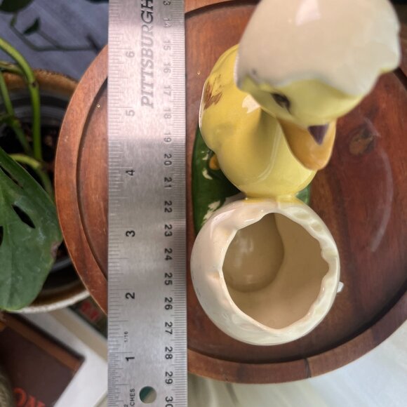 Vintage Ceramic Duck Planter | Easter Decor | Cottagecore Animal Figurine - Picture 3 of 5